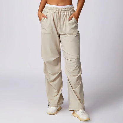 Comfortabele Vrijetijdsbroek met Elastische Tailleband en Zakken