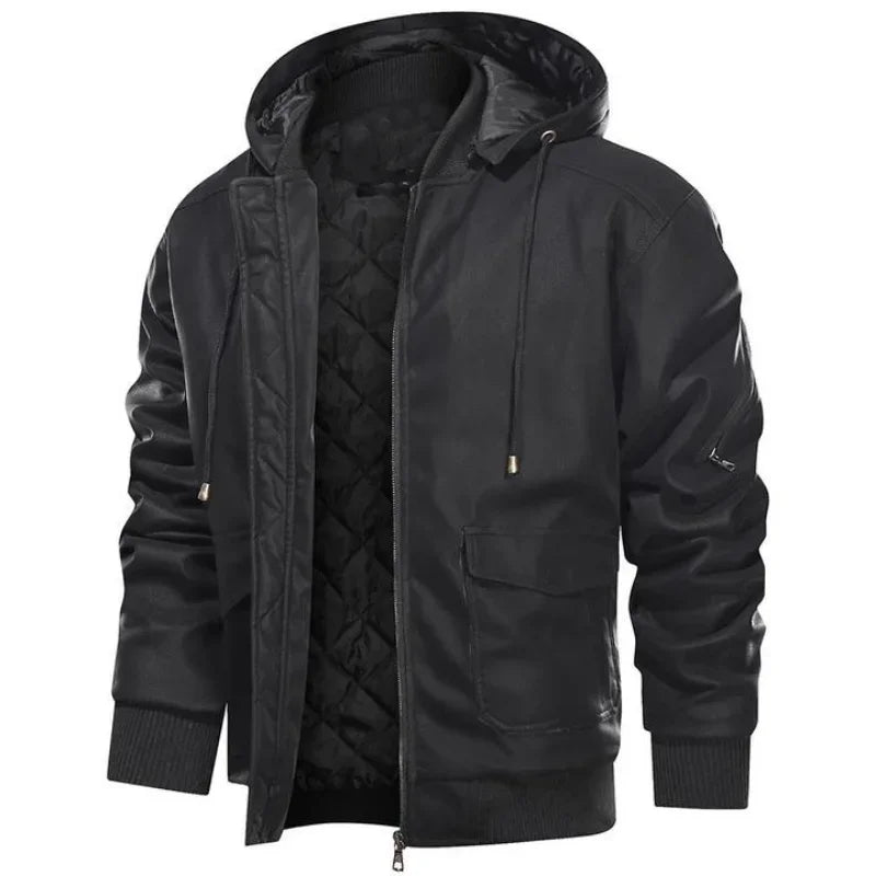 Stijlvolle Faux Leren Winter Bikerjas