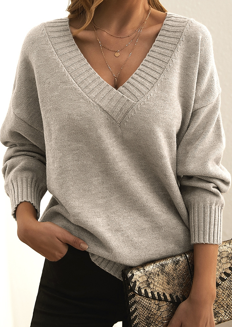 Luxe Kasjmier Trui met Elegante Afwerking