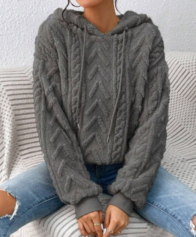 Comfortabele Gebreide Hoodietrui