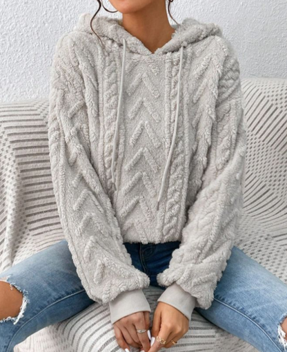 Comfortabele Gebreide Hoodietrui