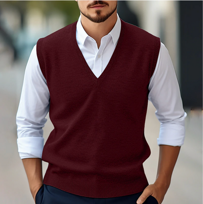 Milan - Stijlvolle Mouwloze V-hals Sweater