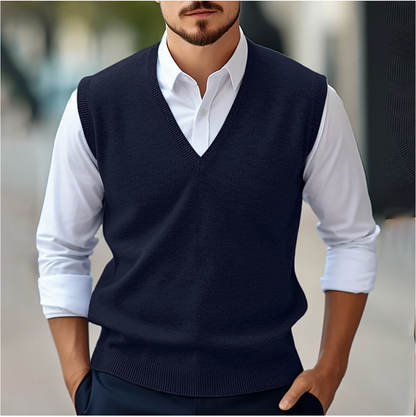 Milan - Stijlvolle Mouwloze V-hals Sweater
