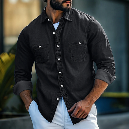 Ruben - Stoer Denim Hemd met Retro Vibe