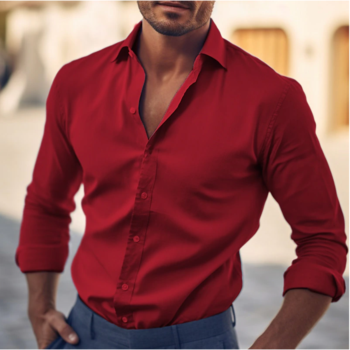 Luca - Elegant Overhemd met Moderne Pasvorm