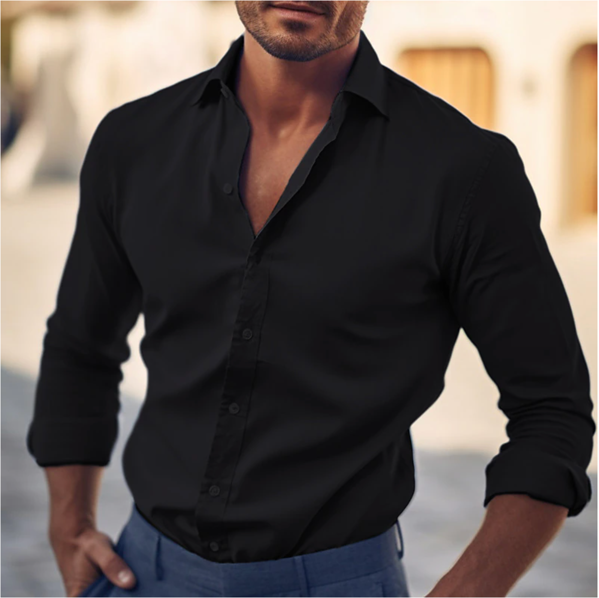 Luca - Elegant Overhemd met Moderne Pasvorm