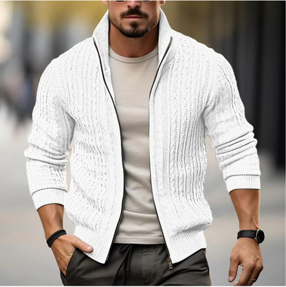 Jasper - Strakke Cardigan Sweater met Rits