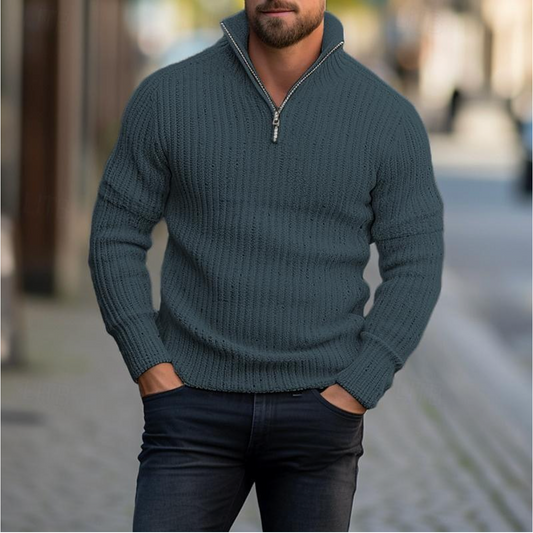 Jasper - Comfortabele Rits Sweater voor Koudere Dagen