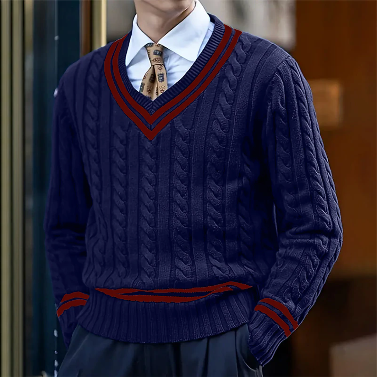 Giovanni - Elegante V-hals Trui