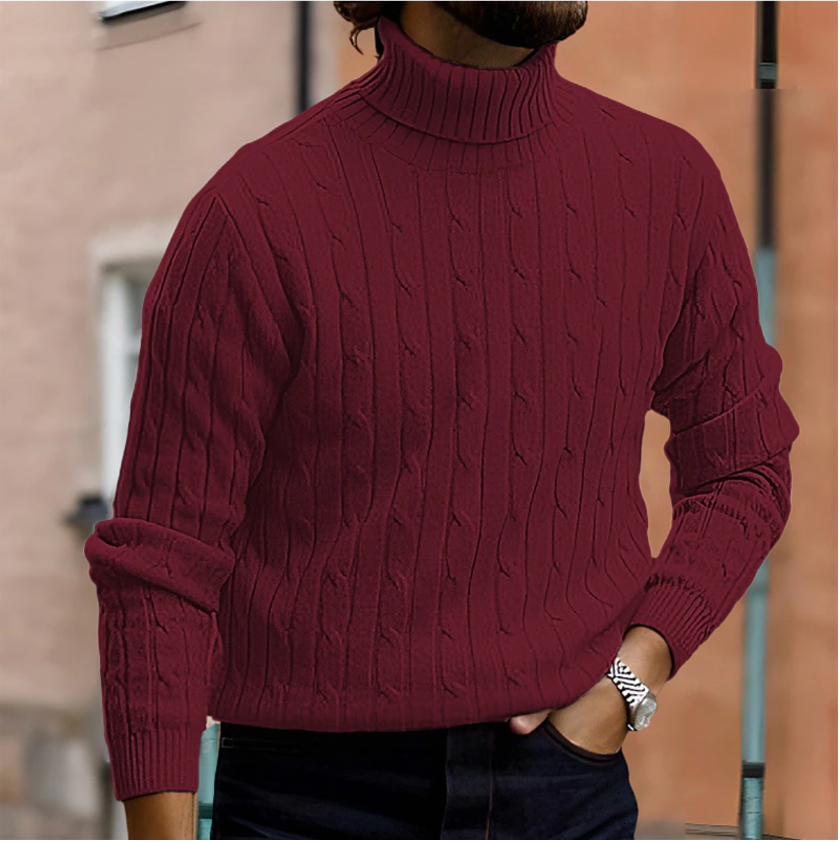 Joris - Elegante Coltrui met Rol-Hals