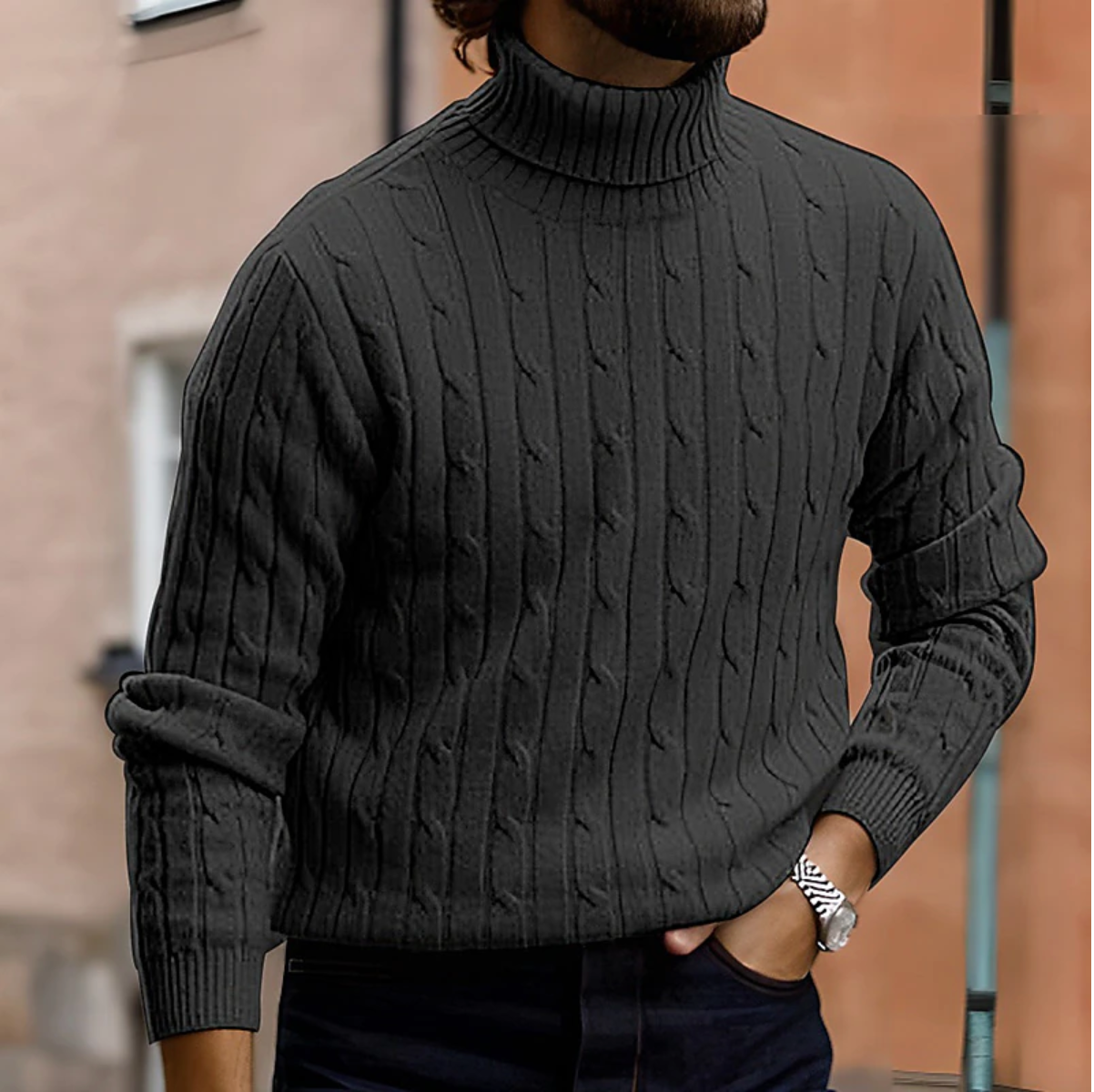 Joris - Elegante Coltrui met Rol-Hals