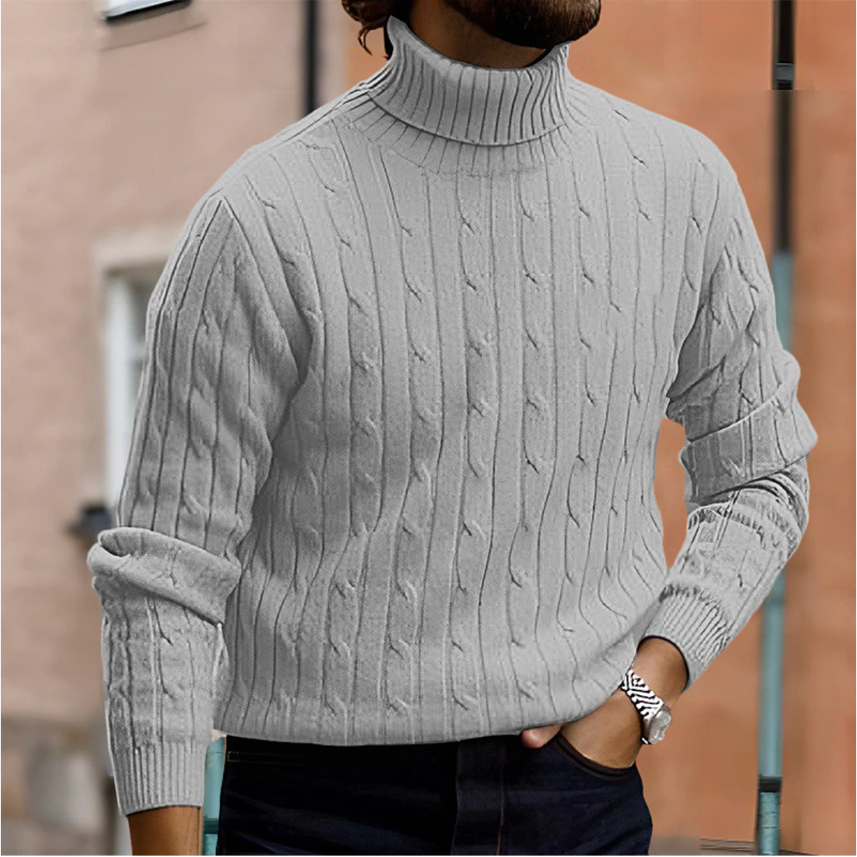 Joris - Elegante Coltrui met Rol-Hals