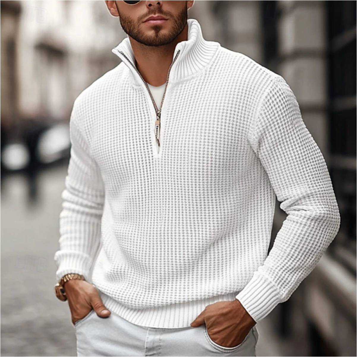 Jasper - Comfortabele Rits Sweater