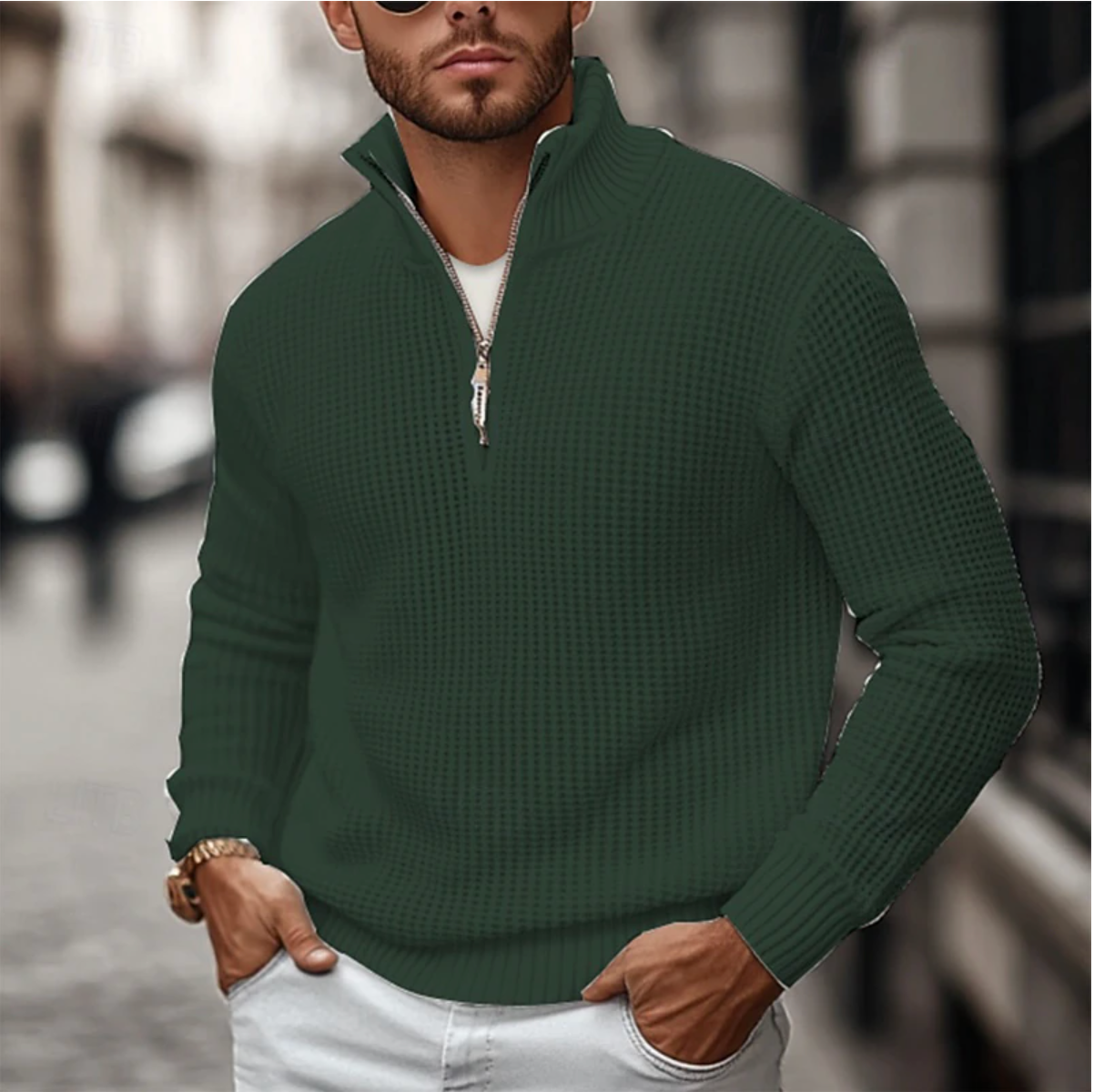 Jasper - Comfortabele Rits Sweater