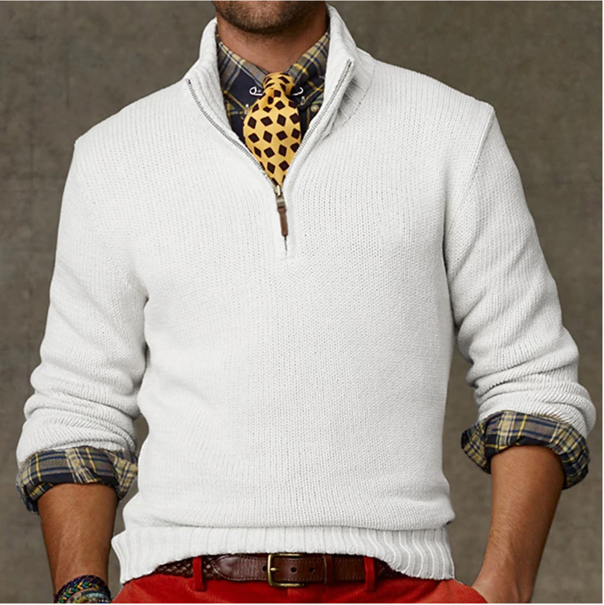 Leon - Comfortabele Rits-Sweater