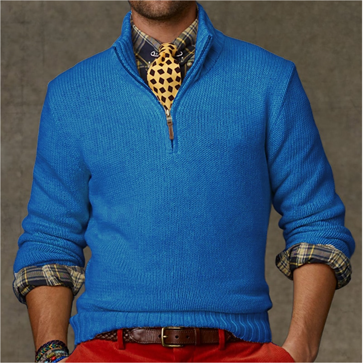 Leon - Comfortabele Rits-Sweater