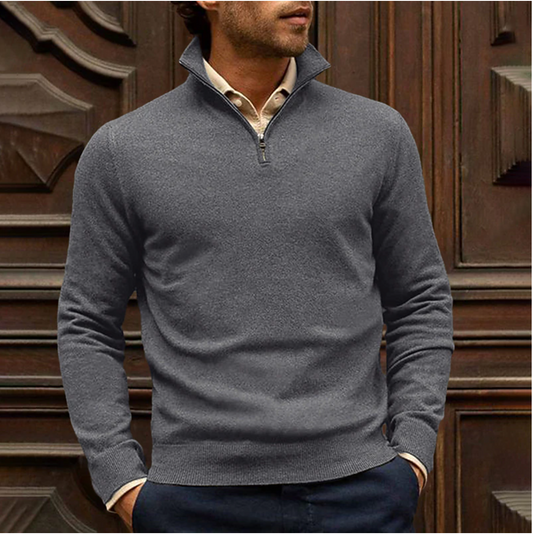 Ruben - Comfortabele Rits Sweatshirt