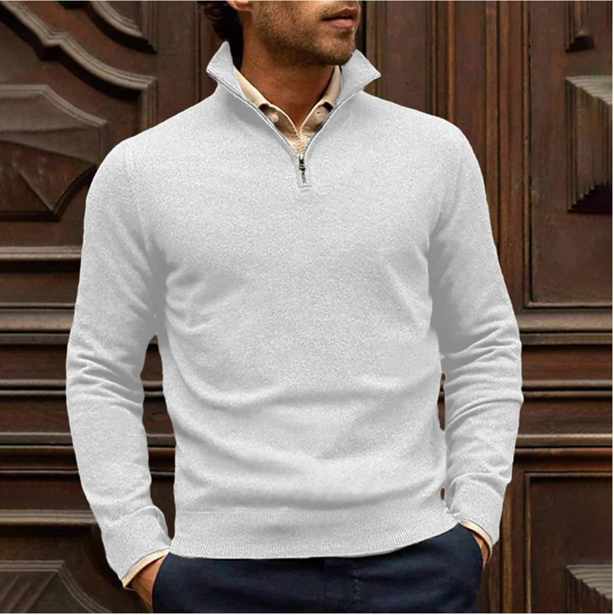 Ruben - Comfortabele Rits Sweatshirt
