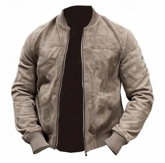 Luca - Stijlvolle Lichtgewicht Suede Bomber Jas