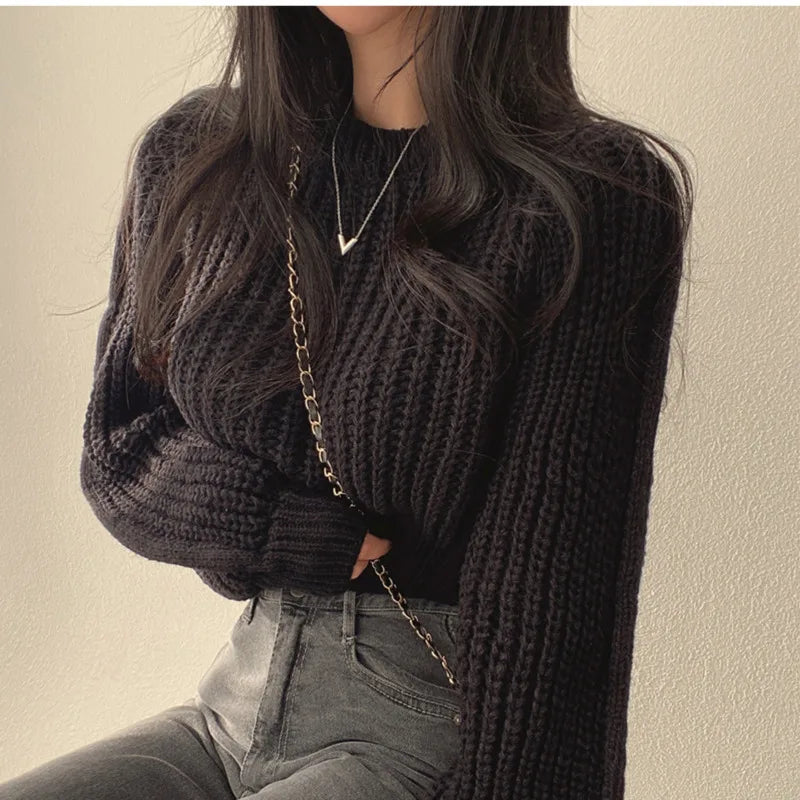 Trendy Cropped Sweater