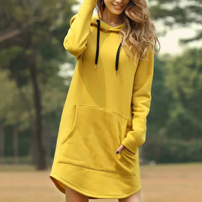 Sophie - Comfortabele Hoodie Jurk met Capuchon
