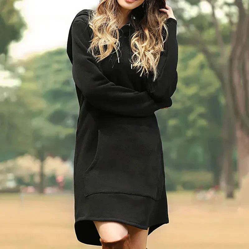 Sophie - Comfortabele Hoodie Jurk met Capuchon