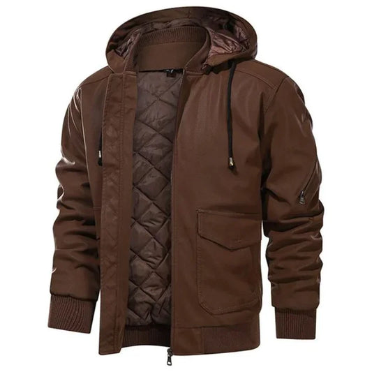 Stijlvolle Faux Leren Winter Bikerjas