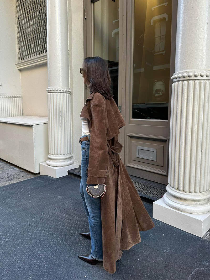 Luxe Suède Trenchcoat