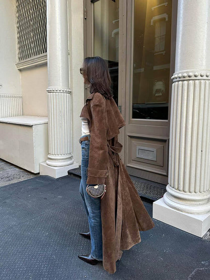 Luxe Suède Trenchcoat