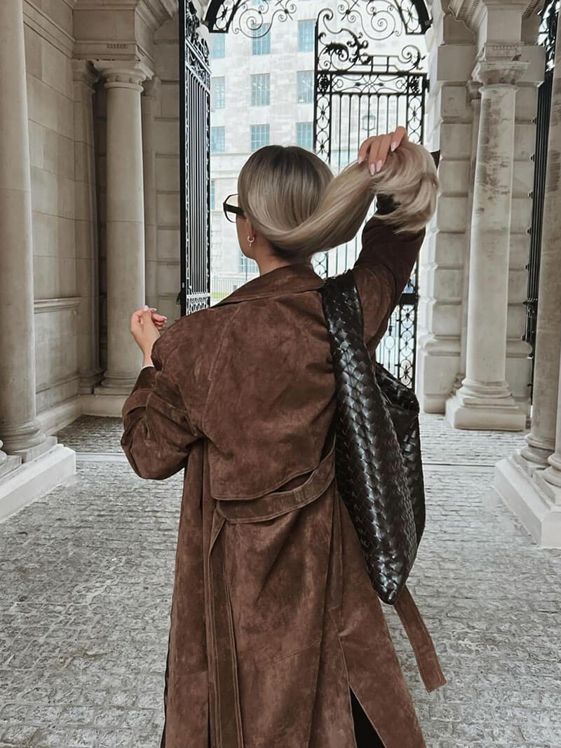 Luxe Suède Trenchcoat
