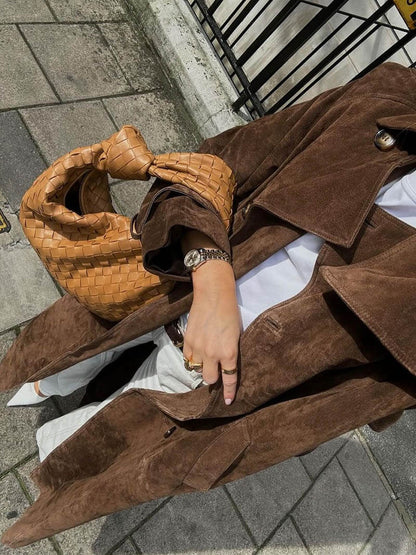 Luxe Suède Trenchcoat