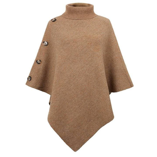 Stijlvolle Coltrui Poncho met Zijknopen