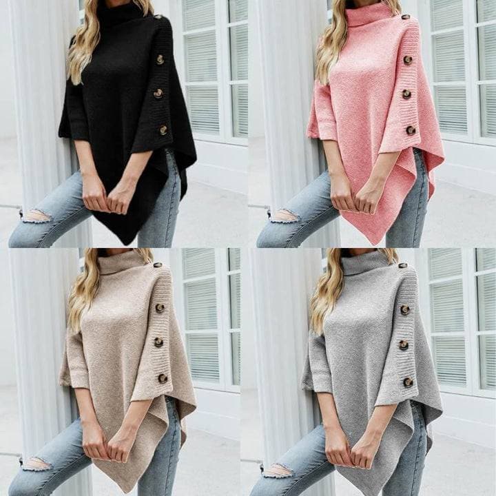 Stijlvolle Coltrui Poncho met Zijknopen