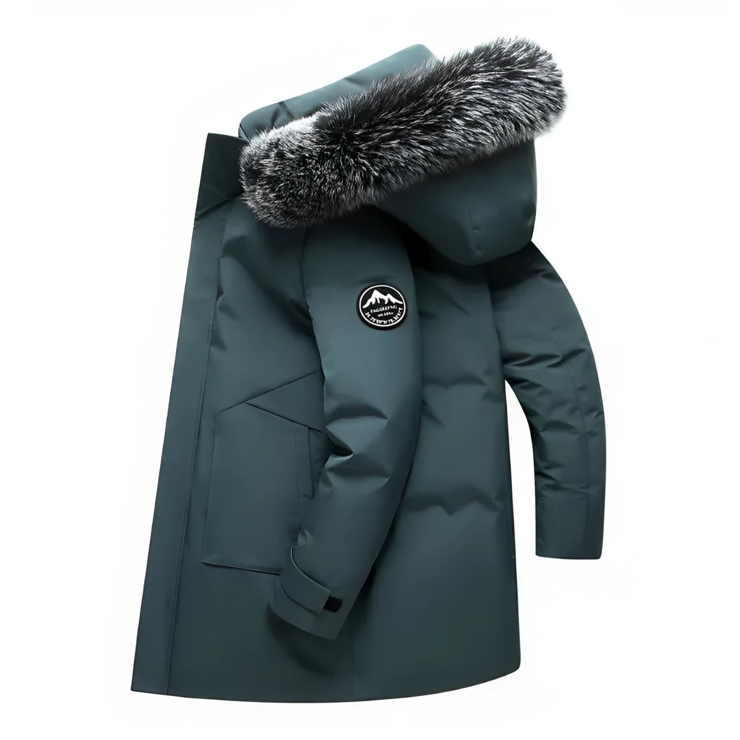 Sophie - Stijlvolle Winterjas met Kap en Imitatiebontkraag