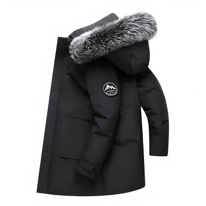 Sophie - Stijlvolle Winterjas met Kap en Imitatiebontkraag