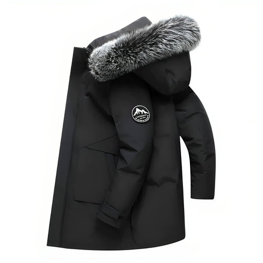 Sophie - Stijlvolle Winterjas met Kap en Imitatiebontkraag