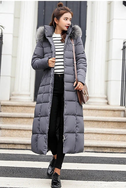 Sophie - Elegante Lange Winterjas met Taille Riem