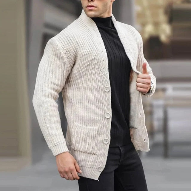 Warm Gebreid Slim-Fit Vest