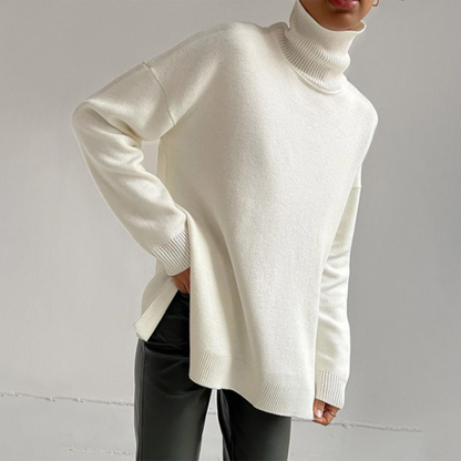 Eva - Comfortabele Losse Trui met Hoge Hals