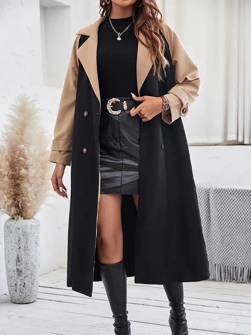Mila - Elegante Tweekleurige Trenchcoat