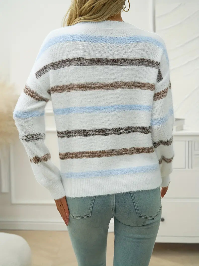 Stijlvolle Lange Mouwen Trui Voor Herfst & Winter