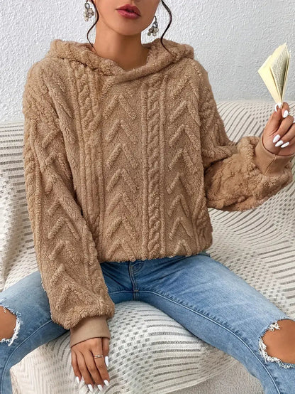 Comfortabele Gebreide Hoodietrui