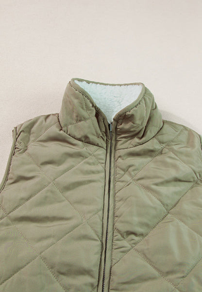 Lotte - Knusse Fuzzy Vest met Rits en Ruime Zakken