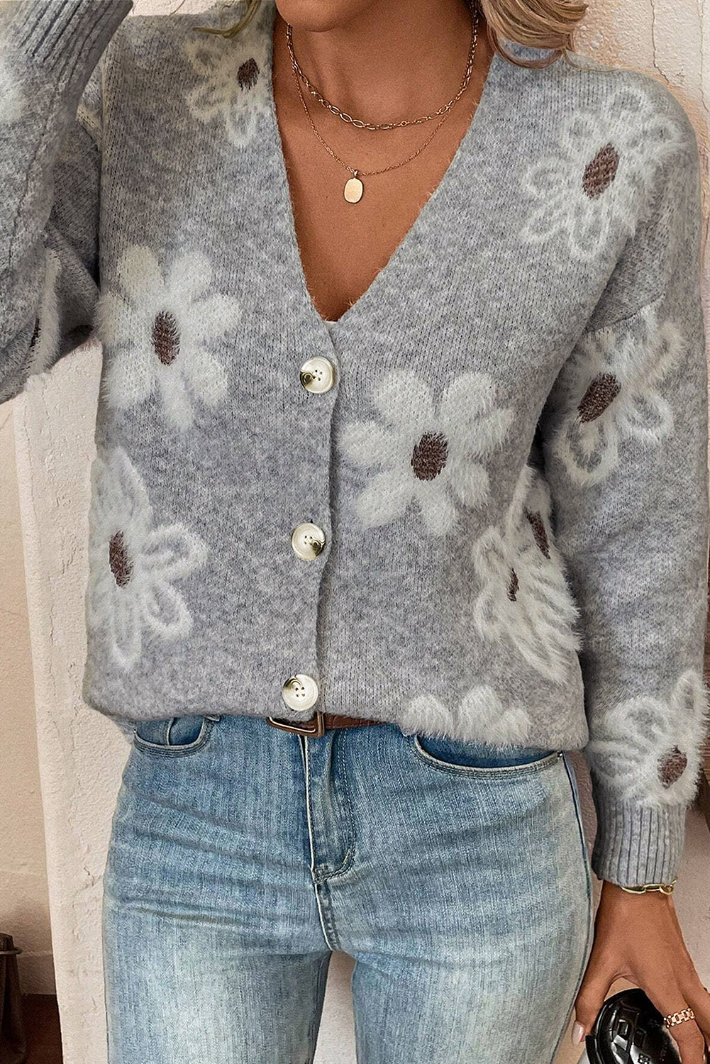 Lina - Elegant Vest met Bloemenprint