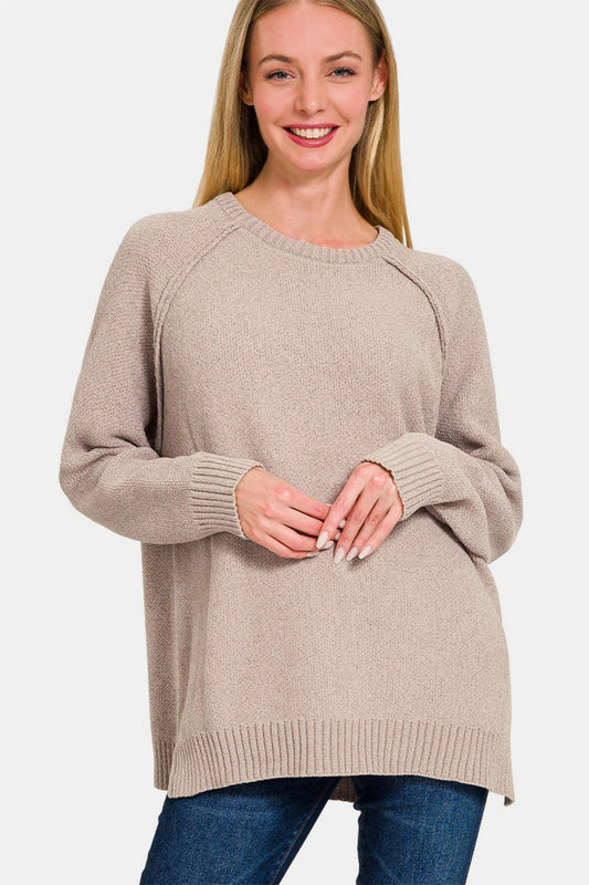 Lara - Comfortabele Sweater met Zijsplitten en Raglanmouwen