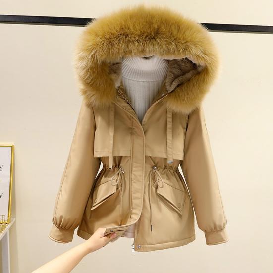 Elegante Imitatiebont Winterjas