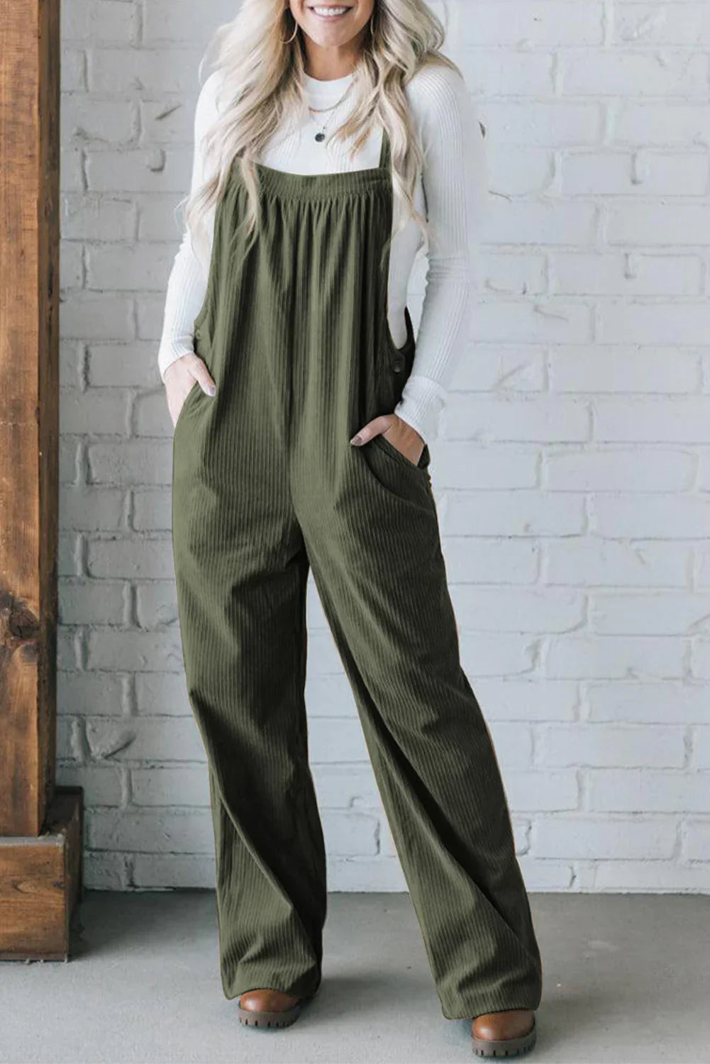 Sophie - Trendy Ribfluwelen Jumpsuit voor Koudere Seizoenen
