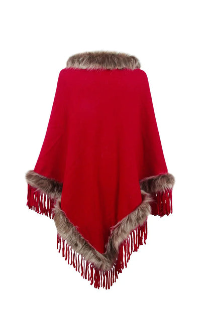 Sophie - Elegante Winterponcho met Franjes