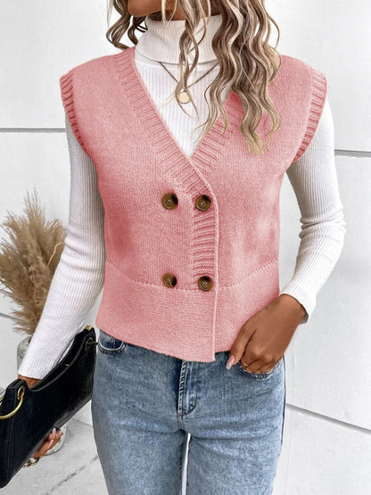 Sophie - Elegante V-hals Cardigan met Knoopsluiting