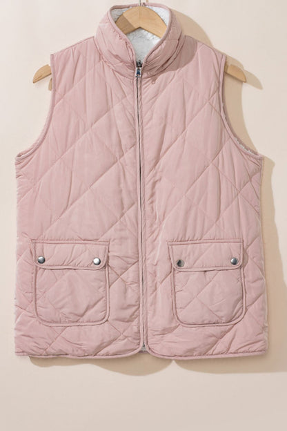 Lotte - Knusse Fuzzy Vest met Rits en Ruime Zakken